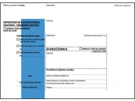 Obálky B6 s doručenkou, vytrhovací okénko - s modrým pruhem / 1000 ks Obálky B6 s doručenkou, vytrhovací okénko - s modrým pruhem / 1000 ks