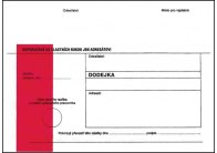 Obálky B6 s dodejkou, vytrhovací okénko - s červeným pruhem / 1000 ks Obálky B6 s dodejkou, vytrhovací okénko - s červeným pruhem / 1000 ks