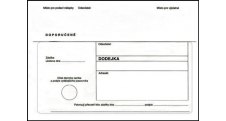 Obálky B6 s dodejkou, vytrhovací okénko - bílá / 1000 ks