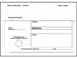 Obálky B6 s dodejkou, vytrhovací okénko - bílá / 1000 ks Obálky B6 s dodejkou, vytrhovací okénko - bílá / 1000 ks