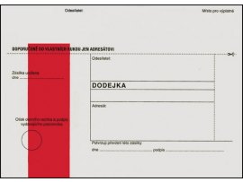 Obálky B6 s dodejkou - s červeným pruhem / 1000 ks Obálky B6 s dodejkou - s červeným pruhem / 1000 ks