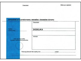 Obálky B6 s dodejkou, vytrhovací okénko - s modrým pruhem / 1000 ks