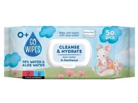 Vlhčené ubrousky GoWipes - Aloe a D-Panthenol 50 ks