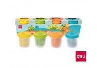 Modelovací hmota DELI měkká - 4 barvy / kelímek