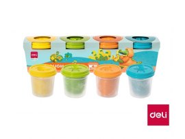 Modelovací hmota DELI měkká - 4 barvy / kelímek