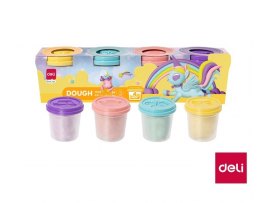 Modelovací hmota DELI měkká - 4 pastelové barvy / kelímek