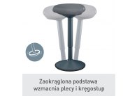 Židle balanční Leitz Ergo pro oporu při stání  - tmavě šedá