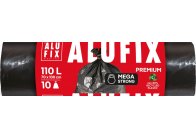Pytle na odpad Alufix Premium Mega - 70x100cm / 110l / 74my / 10ks / černá