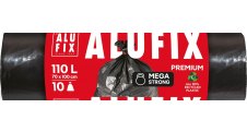 Pytle na odpad Alufix Premium Mega - 70x100cm / 110l / 74my / 10ks / černá