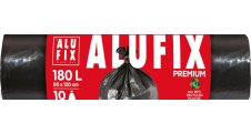 Pytle na odpad Alufix Premium - 80x120cm / 180l / 45my / 10ks / černá