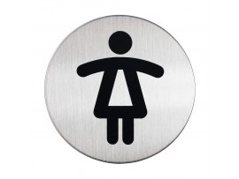 Piktrogram nerez Durable - WC dámy / Ø 83 mm