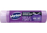 Pytle do koše Vortex stahovací - 60x70 cm / 60l / 10ks / s vůní levandule Pytle do koše Vortex stahovací - 60x70 cm / 60l / 10ks / s vůní levandule