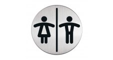 Piktrogram nerez Durable - WC Piktrogram nerez Durable - WC dámy a páni / Ø 83 mm