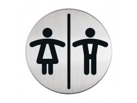 Piktrogram nerez Durable - WC Piktrogram nerez Durable - WC dámy a páni / Ø 83 mm