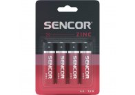 Baterie Sencor zinková tužková AA R6 / 4 ks Baterie Sencor zinková tužková AA R6 / 4 ks