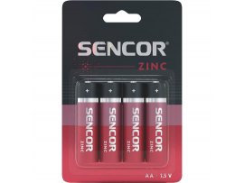 Baterie Sencor zinková tužková AA R6 / 4 ks