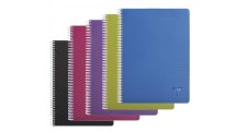 Blok kroužkový Clairefontaine Linicolor intesive A4 - čtvereček / 90 listů / mix barev