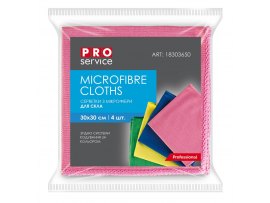 Utěrka z mikrovlákna PRO service na sklo 4 ks - 30 x 30 cm / mix barev