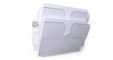Držák na prospekty DURABLE magnetický - 2 / A4 čirý / na šířku