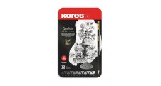 Tužka Kores trojhranná Grafitos set - 12 ks / plechový box