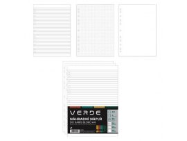 Náhradní náplň do kroužkových záznamníků VERDE Karis - A4 / 90 listů