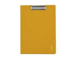 Dvojdeska A4 VERDE s klipem - hořčicová