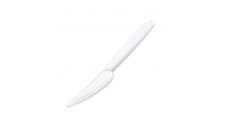 Nůž plastový 18,5 cm - bílá / 50 ks
