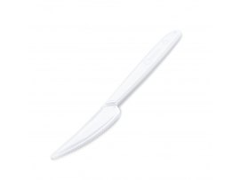 Nůž plastový 18,5 cm - bílá / 50 ks Nůž plastový 18,5 cm - bílá / 50 ks
