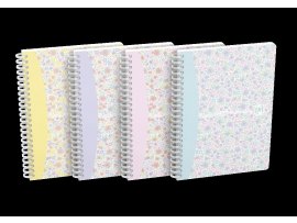 Blok Oxford Floral - A5 / linka / 60 listů / mix motivů