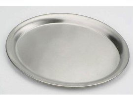 Podnos oválný 30 x 22 cm  - nerezový