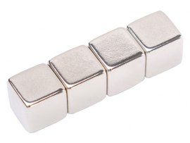 Magnety neodymové super silné - 10 x 10 x 10 mm / 4 ks