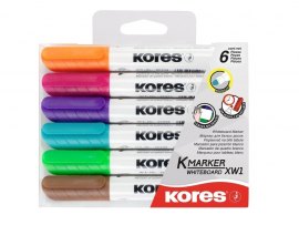 Popisovač Kores K-marker Flipchart - sada 6 ks / kulatý hrot