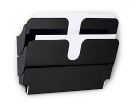 Držák na prospekty DURABLE magnetický - 2 / A4 černý / na šířku