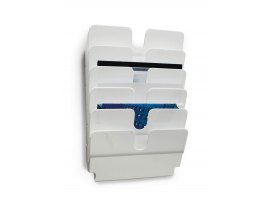 Držáky na prospekty Flexiplus - 6 / A4 / bílý / na šířku