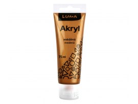 Akrylová barva LUMA - METAL / 75 ml / měděná