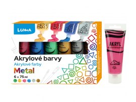 Akrylová barva LUMA - 6 barev / metalické