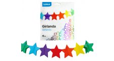Girlanda papírová - 4 m / hvězdy