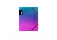 Spisové desky A4 OMBRE s gumou - růžová