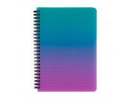 Blok kroužkový OMBRE - A5 / linka / růžová