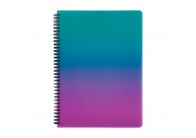 Blok kroužkový OMBRE - A4 / linka / růžová