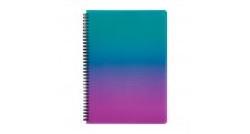 Blok kroužkový OMBRE - A4 / linka / růžová