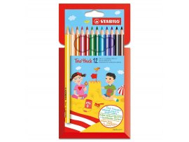 Pastelky STABILO® trojhranné Trio silné / 12 barev Pastelky STABILO® trojhranné Trio silné / 12 barev