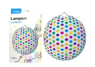 Lampion kulatý 25 cm - puntík
