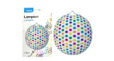 Lampion kulatý 25 cm - puntík