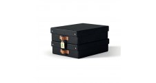 Úložný box Leitz Puro M nízký - černá / 2 ks
