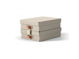 Úložný box Leitz Puro M nízký - béžová / 2 ks