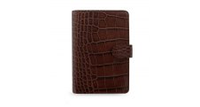 Filofax Classic Croc A6 osobní týdenní kaštanová