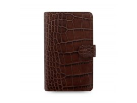 Filofax Classic Croc A6 osobní compact týdenní  kaštanová