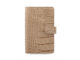 Filofax Classic Croc A6 osobní compact týdenní světle hnědá