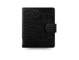 Filofax Classic Croc A7 kapesní týdenní černá